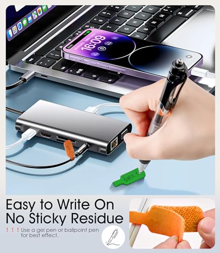 Attaches de câble en silicone réutilisables pour ranger les fils d'ordinateurs au bureau
