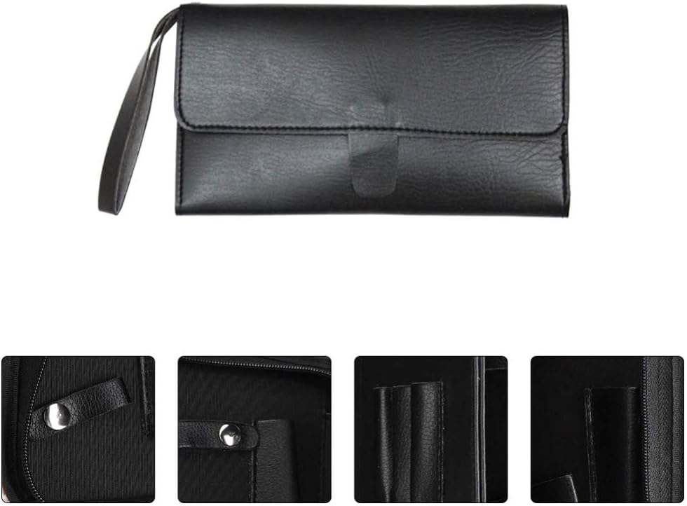Uonlytech Scissors Holder Pouch Cases Professional Leather Shears Case Leather Barber Salon Scissors Cases for Hair Stylist