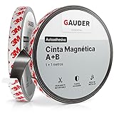 tiras de iman adhesivo amazon CALIDAD PREMIUM GAUDER - Las Cintas Magnéticas GAUDER A + B están disponibles en longitudes de 1 m, 3 my 5 m. Todos los imanes GAUDER se producen mediante un elaborado proceso anisotrópico.