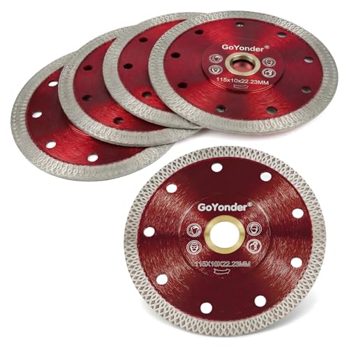 GoYonder 4.5 inch Super Thin Diamond Tile Blade, X Teeth Diamond Saw Blades for Cutting Porcelain Tiles Marbles