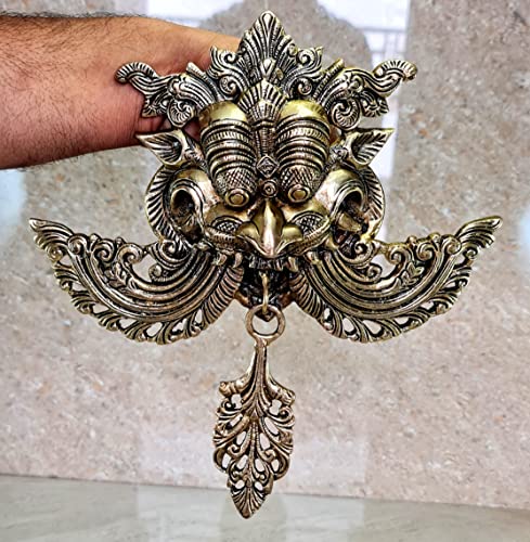 Image of eSplanade Brass Yali Wall Hanging | Evil Eye Protector | Home Decor | Brass Statue - 10.5 inch Inches