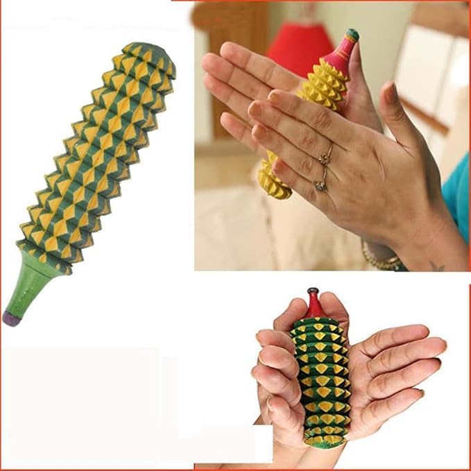 Image of Manual Acupressure Foot Mat With Wooden Roller And Wooden Karela Combo Kit Manual Massager (MULTICOLOR)