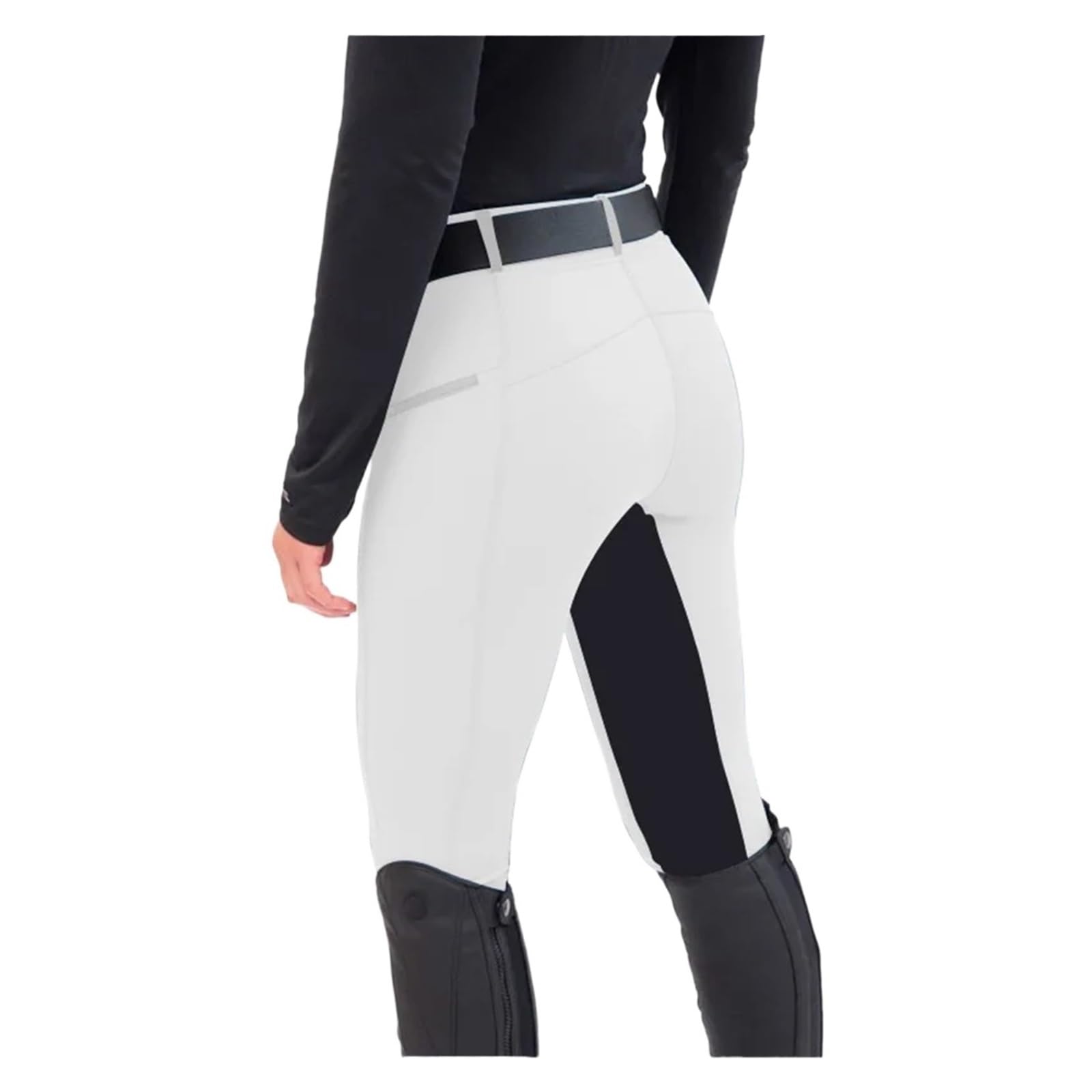 Pantalones De Equitación Leggings elásticos for Mujer, Leggings Casuales con Cremallera, Pantalones ecuestres for Montar a Caballo Mallas De Equitación