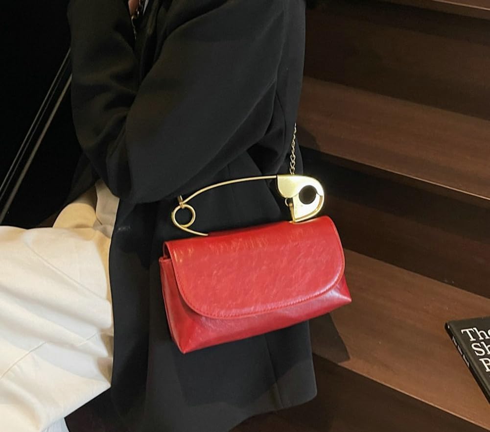 2025 Trendy Tote Bag Womens Paper Clip Small Top Handle Purse Hobo Clutch Faux Leather Crossbody Bag Shoulder Handbag Purse