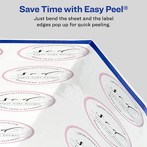 Image of Avery Printable Blank Round Labels, 2.5 inch Diameter, Matte White, 225 Customizable Labels (22562)
