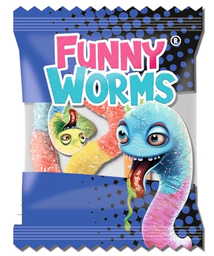 Tise Süßwaren Funny Worms Fruchtgummi für Kindergeburtstage und Events - Perfektes Wurfmaterial bei Party-Veranstaltunge