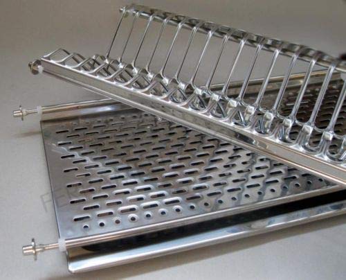 SCOLAPIATTI COLAPIATTI AD Incasso di 76 CM Acciaio Inox con Base VASCHETTA Gocce