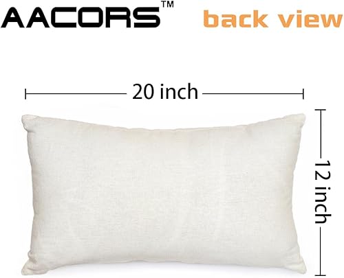 Miniatura 6 de AACORS AA231-12 - Funda de almohada de Navidad de 12 x 20 pulgadas, diseño de estrellas y árbol de Navidad, decoración de casa de campo, para