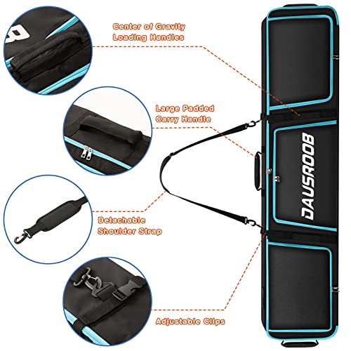 Dausroob Snowboard Bag Padded Ski Bag With Storage Compartments Fits Snowboard, Goggles, Gloves, Ski Outdoor Camping, And Hiking Accessories, Perfect For Air Plane Travel, Road Trips ,Unisex Bag Length 160 Cm #TOP2
