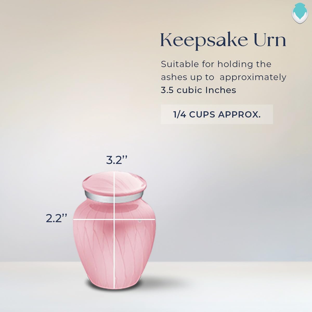 Embrace Keepsake Portrait Urns for Pet Ashes, Cremation Urns for Pets, Vault with Custom Engraving I Pet urn with UV Printed Photo (Pearl Pink)