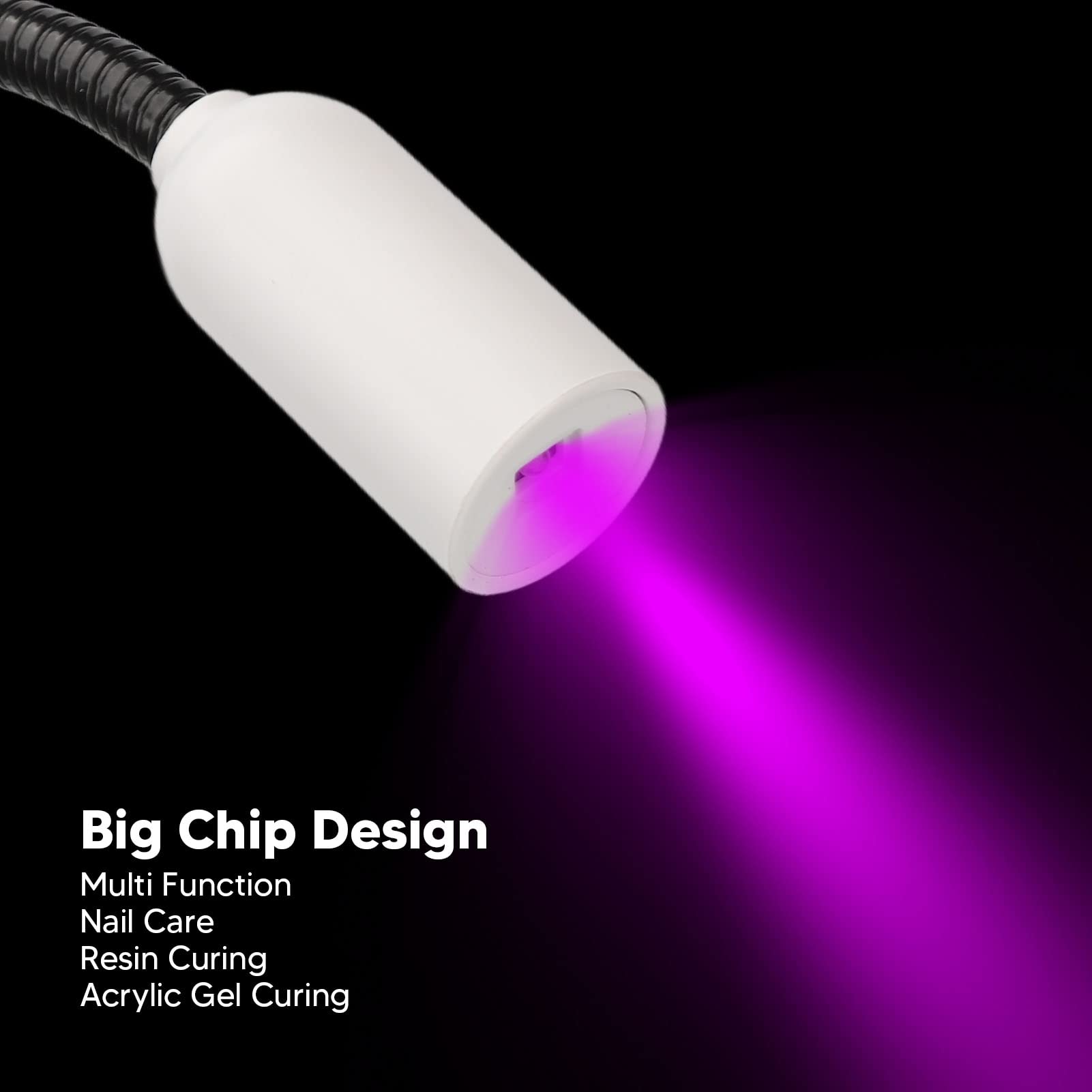 6W Big Chip UV LED Desk Light with Flexible Gooseneck Clamp 360 Degree Rotating Hand Clip On Nail Lamp Quickly Nail Dryer Gel Lamp - Image 3