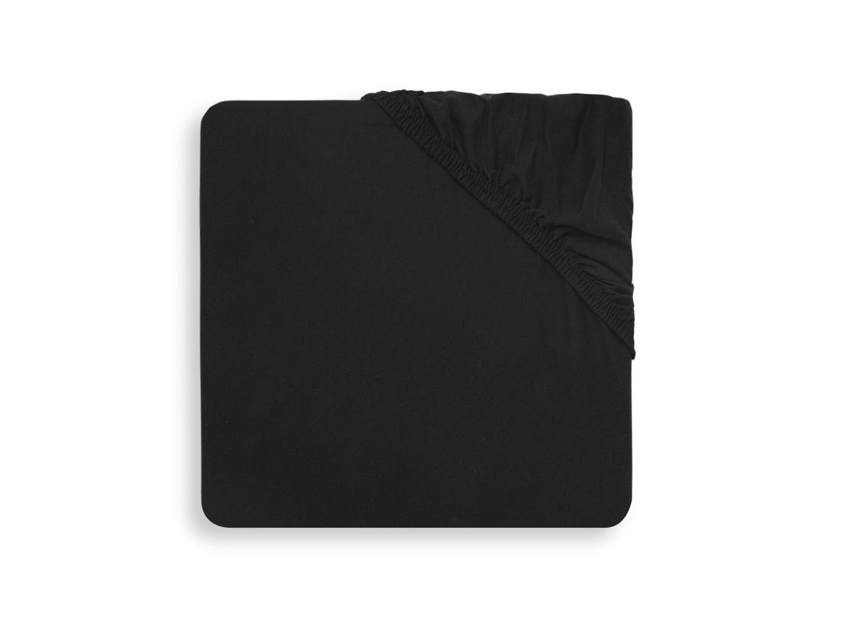Jollein Jersey prześcieradło z gumką, 60 x 120 cm, czarne