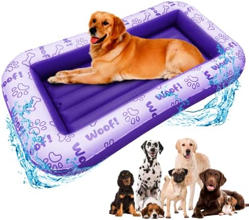 Schwimmer Dog Pool Float For Large Dogs - Dog Floats for Pool, Lake, River&Ocean - Dog Pool Floats for Small, Medium & Large Dogs - Durable & Thick Dog Float for Pets,Kids & Adults up to 220lbs - Pink