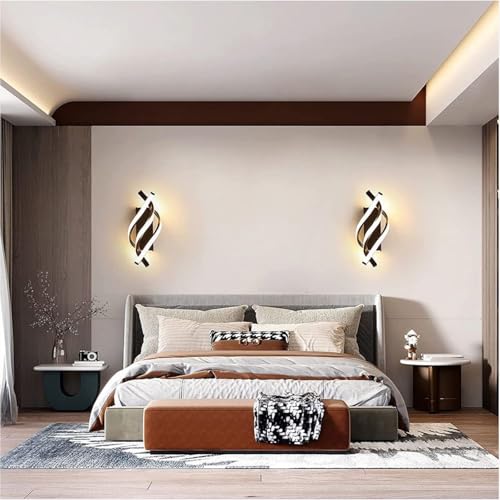 Lámpara de pared lineal para dormitorio con luz espiral regulable de relax 7
