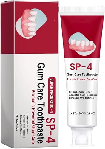SP-4 Pasta dental probiótica para el cuidado de las encías, 4.23 onzas, alivia la recesión de las encías
