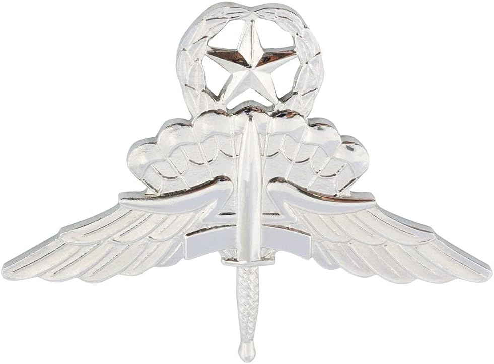 MEDALS OF AMERICA EST. 1976 Army freefall master jump wings Full size mirror finish, Mirror, Full-Size