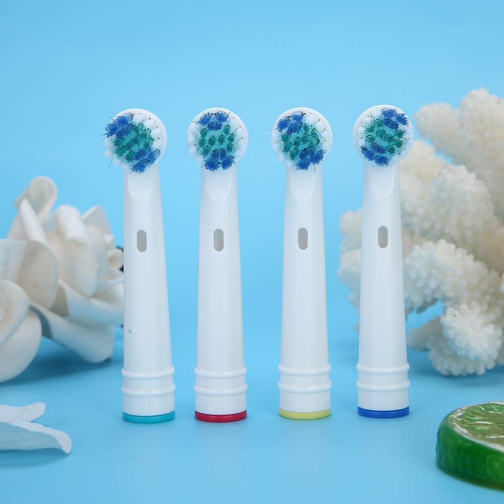 Electric Toothbrush Replacement Heads Soft Bristles for Sensitive Gums Deep Plaque Removal Compatible with Round Head Brushes 4 Pack