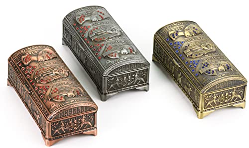 Nilecart™ Ancient Egyptian Style Decorative Metal Jewelry Box Made In Egypt (Antique Copper) #TOP4