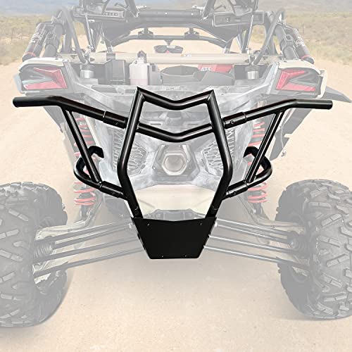 Cusautv Rear Pre-Runner Bumper Bar Compatible With Can Am Maverick X3 Max Turbo R Rr 2017-2022 Combined Heavy Duty Rear End Bumper Bar Brush Guard Protector Replace For #715002880 #715003436 #TOP1