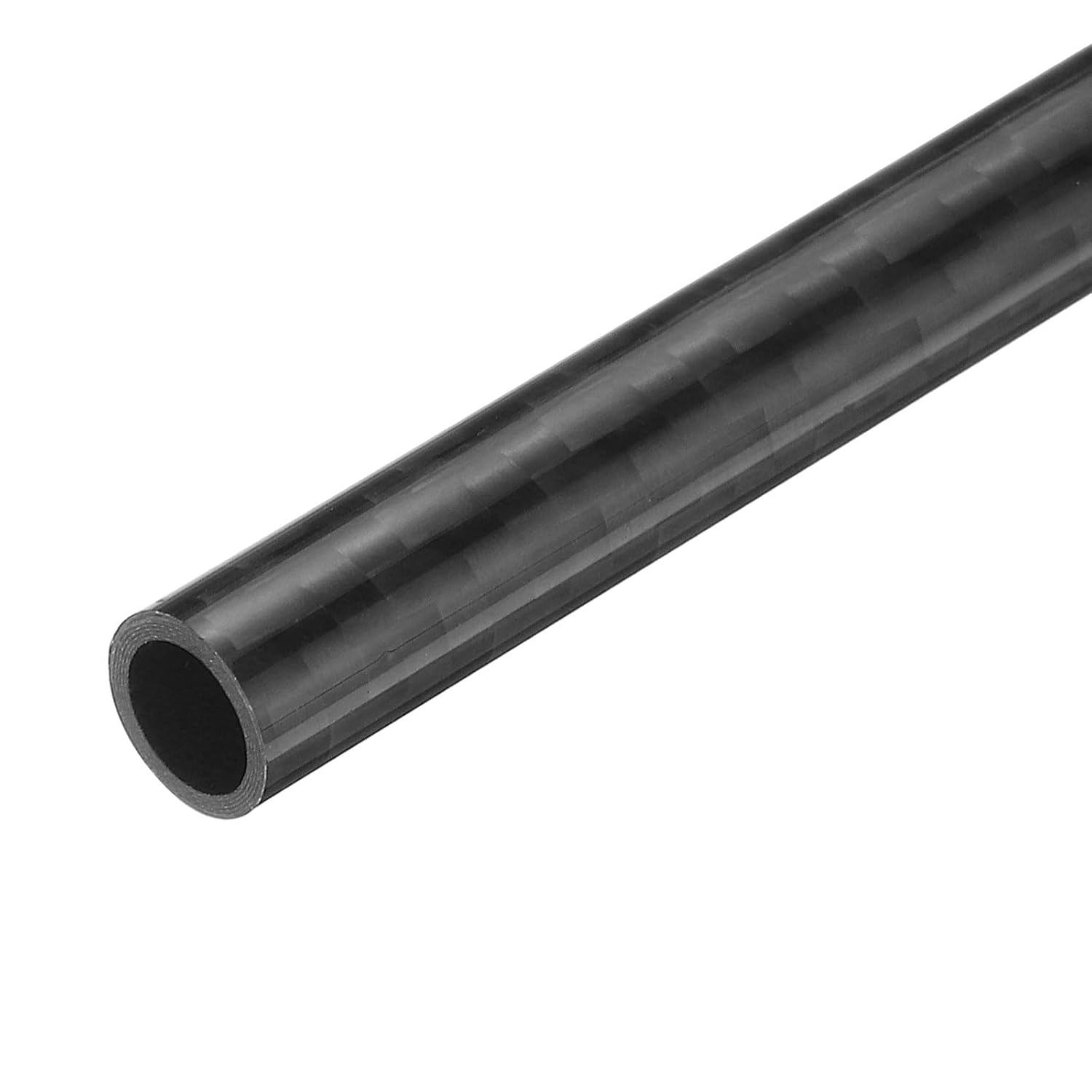 MECCANIXITY 1 Pcs Carbon Fiber Tube 6 x 8 x 330mm Glossy Surface Rod 3K Roll Wrapped Pure Carbon Round Tubing for RC Airplane Multicopter
