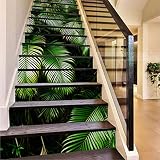 MISSSIXTY Stair Sticker, 13PCS/Set 3D Palms Self-Adhesive Stair Risers Stickers Vinyl Staircase Stic