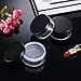 Hotop 3 Pack 50 ml Plastic Empty Powder Case Face Powder Makeup Container Blusher Cosmetic Container with Sifter and Lids, Black