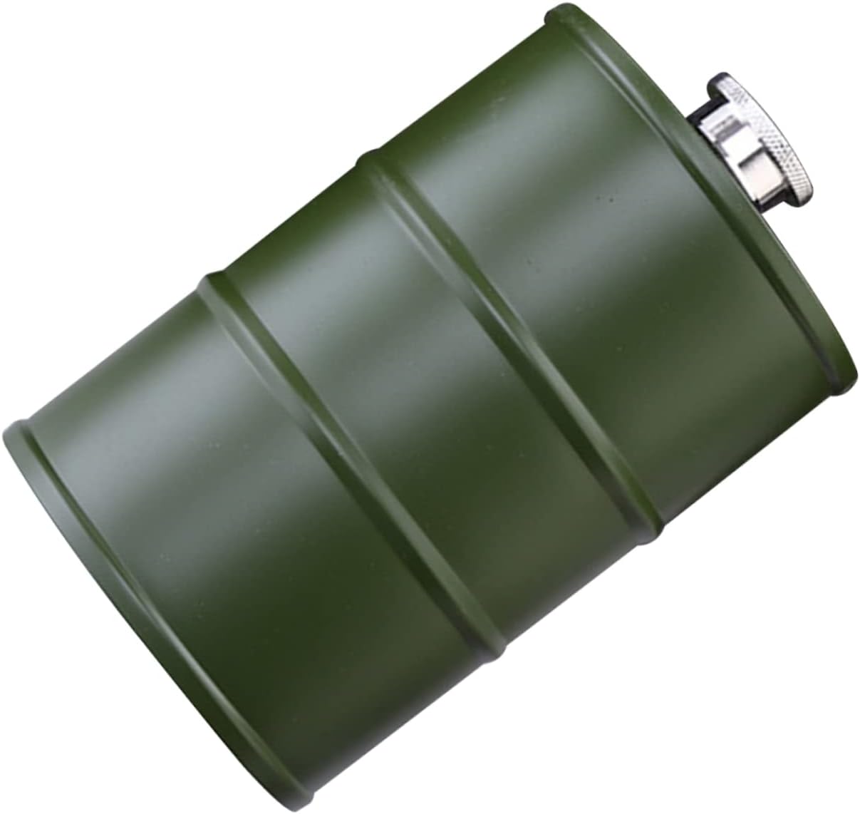Outdoor 750ml Stainless Steel Gasoline Drum Shape Liquor Flask Novelty Hip Flask for Camping Hiking and Outdoor Adventures