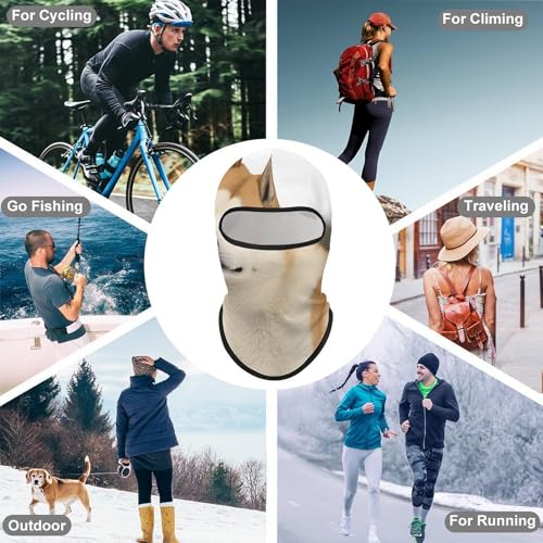 Balaclava Akita para Hombres y Mujeres, Máscara de Protección Solar Respirable con Cubreboca Completo para Senderismo, Ciclismo, Correr y Conducir miniatura 6