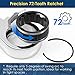 YIYEIE 6 Pcs Extra Long Flex Head Ratcheting Wrench Set, Metric Long Wrench 8mm - 19mm, 72-Tooth Double Box End Wrenches, Chrome Vanadium Steel with Mirror Polish Finish, Rolling Pouch