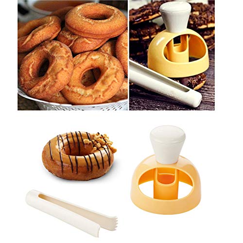 NOGA Molde de rosquilla grande con pinzas Moldes de pan huecos de plástico Herramientas para hornear