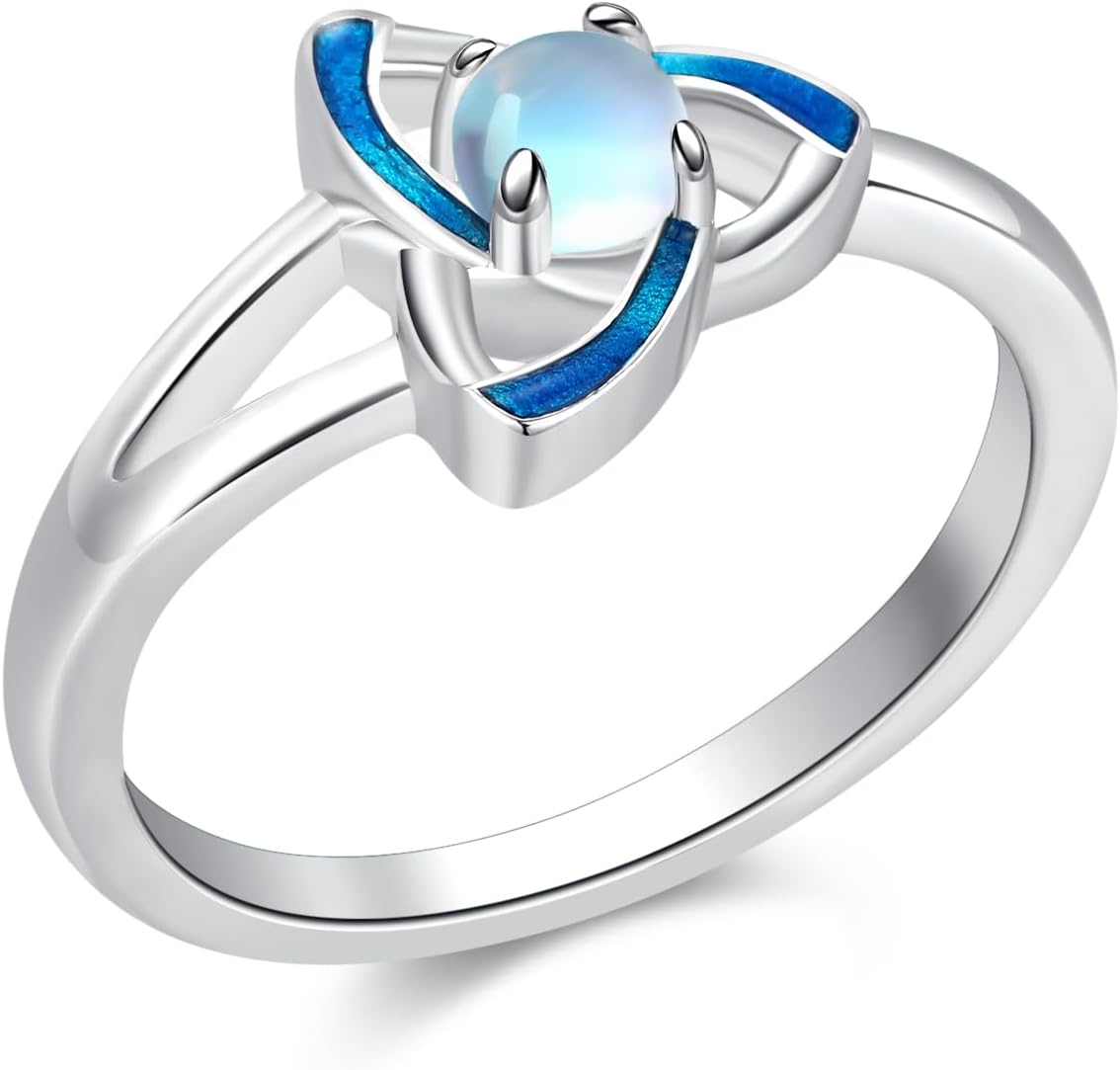 Irish Rings for Women 925 Sterling Silver Celtic Knot Ring trinity rings Jewelry Anniversary Birthday Gifts