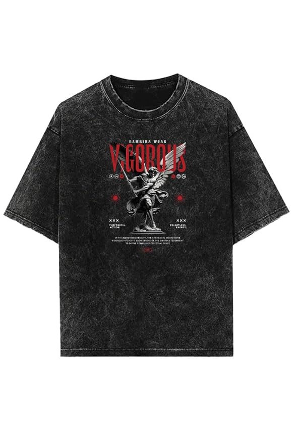 Vigorous FP Acid Wash Oversized T-Shirt for Men &amp; Women – Vintage Grunge Streetwear, Soft Cotton, Relaxed Fit, Faded Effect, Casual Wear, 90s Aesthetic, Retro Distressed Tee