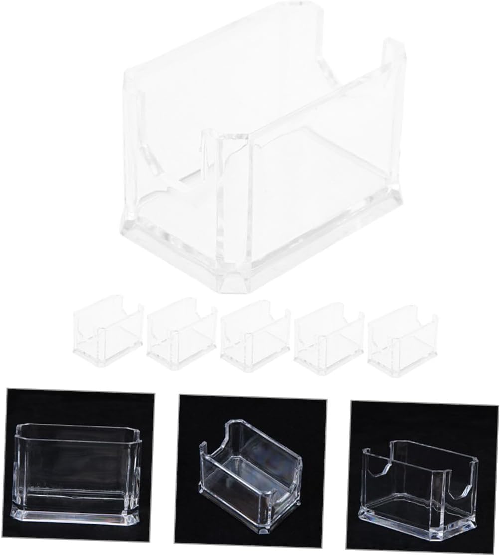 6pcs Sugar Packet Holder and Tea Bag Organizer Acrylic Storage Box for Coffee Tea and Small Items for Kitchen Office and Home Decor
