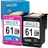 VAKER Remanufactured Ink Cartridge 61 Replacement for HP 61XL 61 for HP Envy 4500 5530 5534 5535...