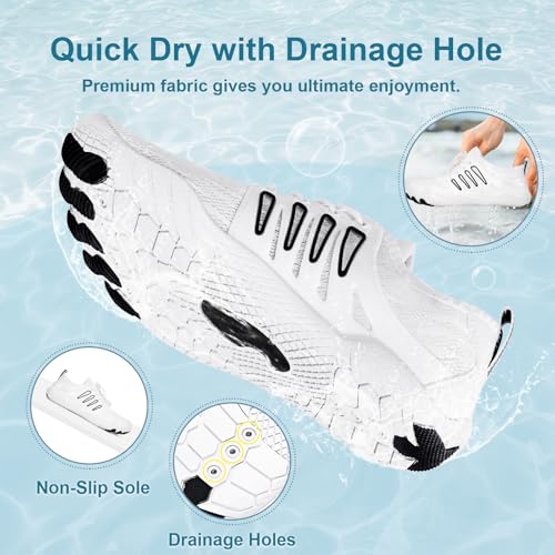 Hike Barefoot Water Shoes for Women Men Footwear, Quick Dry Wide Toe Box Pro Beach Swim Athletic Sports Shoes, Non-Slip Lightweight Aqua Shoe for Pool Hiking Walking Kayaking Diving Surfing4
