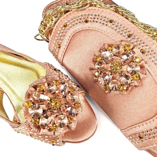 Chaussures de fête nigériane et sac chic ensemble pour mariage