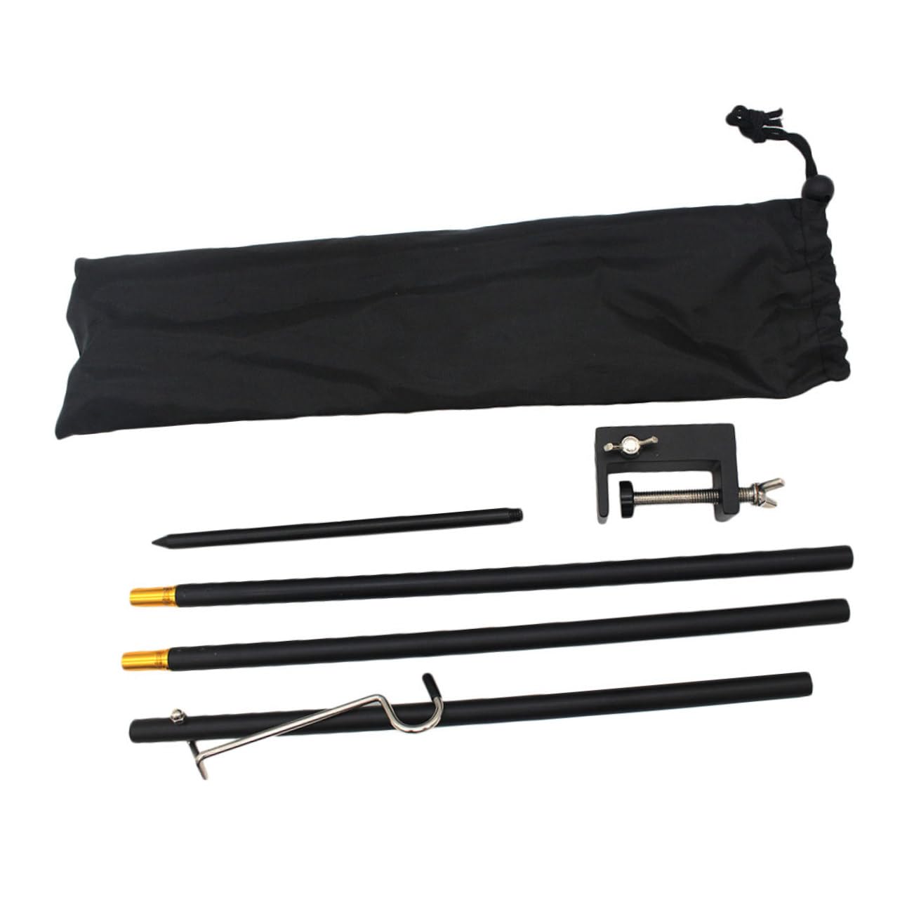 Toddmomy Camping Hiking Folding Lamp Pole Portable Lamp Stand Solar Lantern Outdoor Light Multi-use for Camping