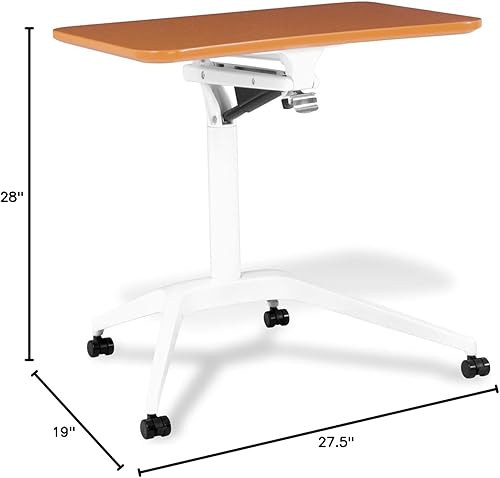 Miniatura 7 de Unique Furniture Mesa de trabajo con tapa negra para computadora portátil ajustable en altura
