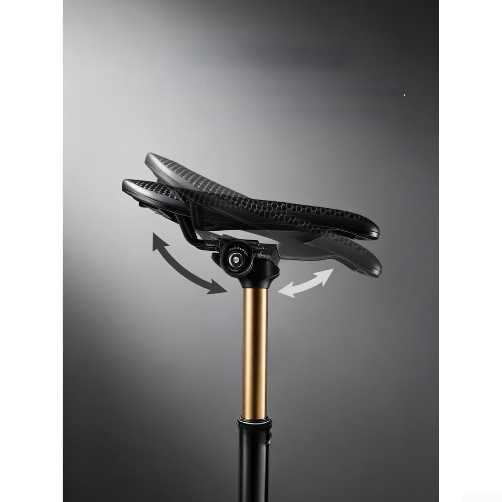 Yhenlovtt Reggisella Dropper in alluminio con telecomando | Passacavo interno, altezza regolabile per mountain bike, sistema idraulico sigillato, componente per ciclismo fuoristrada