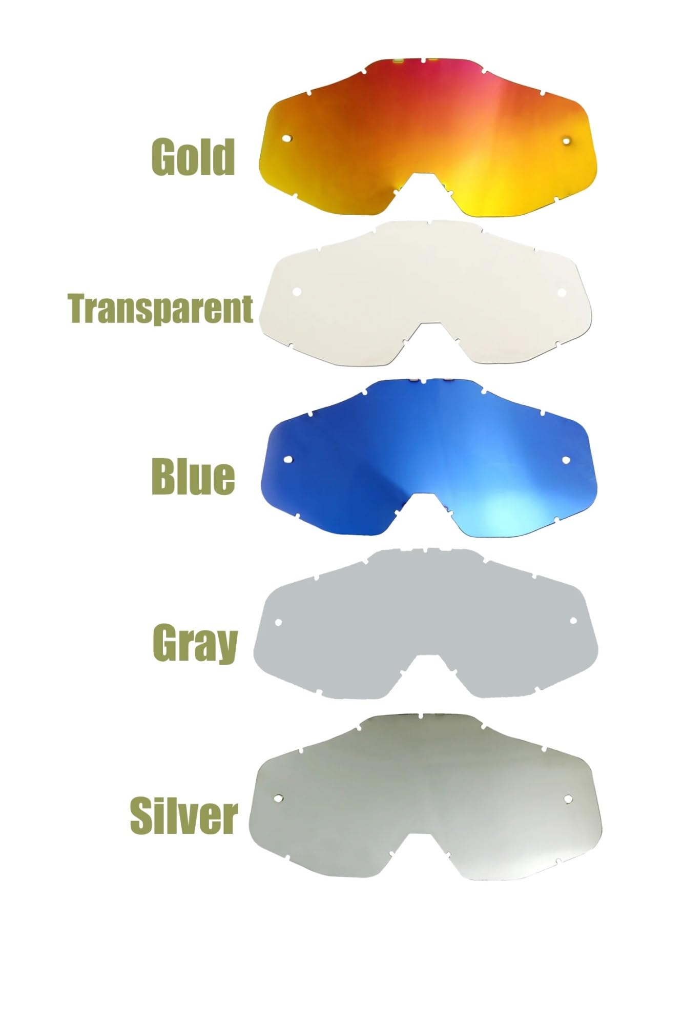 visera casco moto Lentes de gafas sol for protectoras for deportes al aire libre, motocicletas, motocross, , accesorio universal for casco repuesto Accesorio Ajustable para Casco Integral(5pcs)