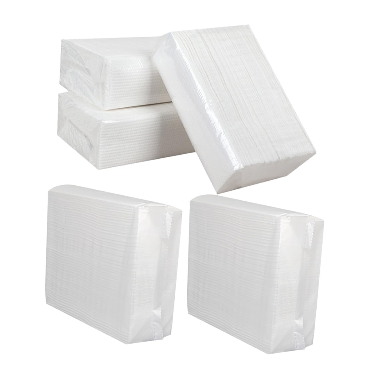 PACKOVE Toilet Paper Asciugamani di Carta per Mani, Assorbenti e Spessi, 5 Borse da 120 Fogli, per Hotel e Ristoranti