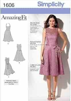 Simplicity Women's Summer Dress Sewing Pattern - Amazing Fit Collection,  Sizes 10-18, 3 Bodice Options