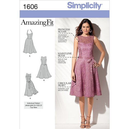 Simplicity 1606 Women's Formal Dress Sewing Patterns, Sizes 14-22