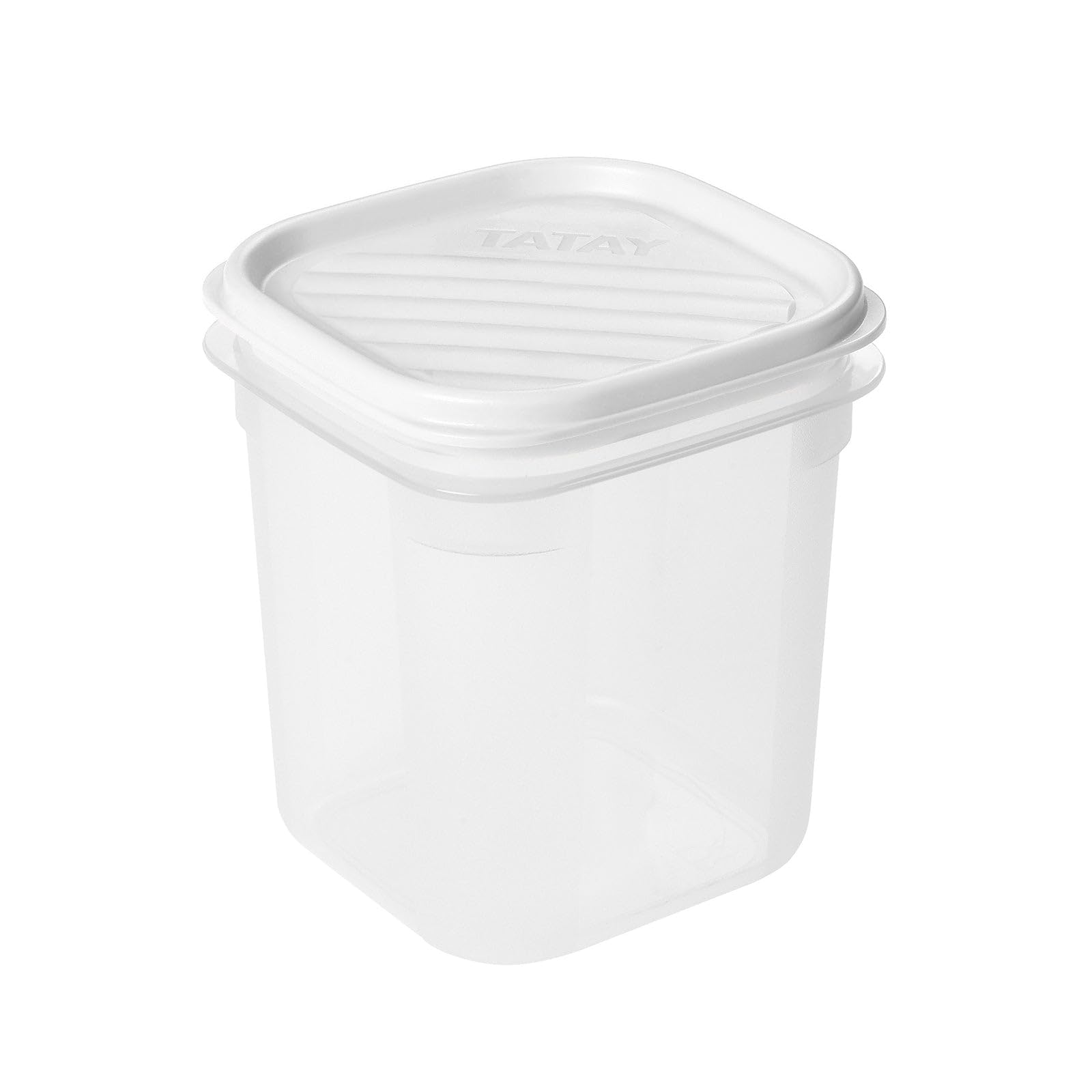 TATAY Food Container 0.7L Top Flex | Pressure Lid | Plastic Food Containers with Lids | Microwave, Dishwasher, Fridge & Freezer Safe | BPA-Free Plastic | 10x10x11.7 cm, White