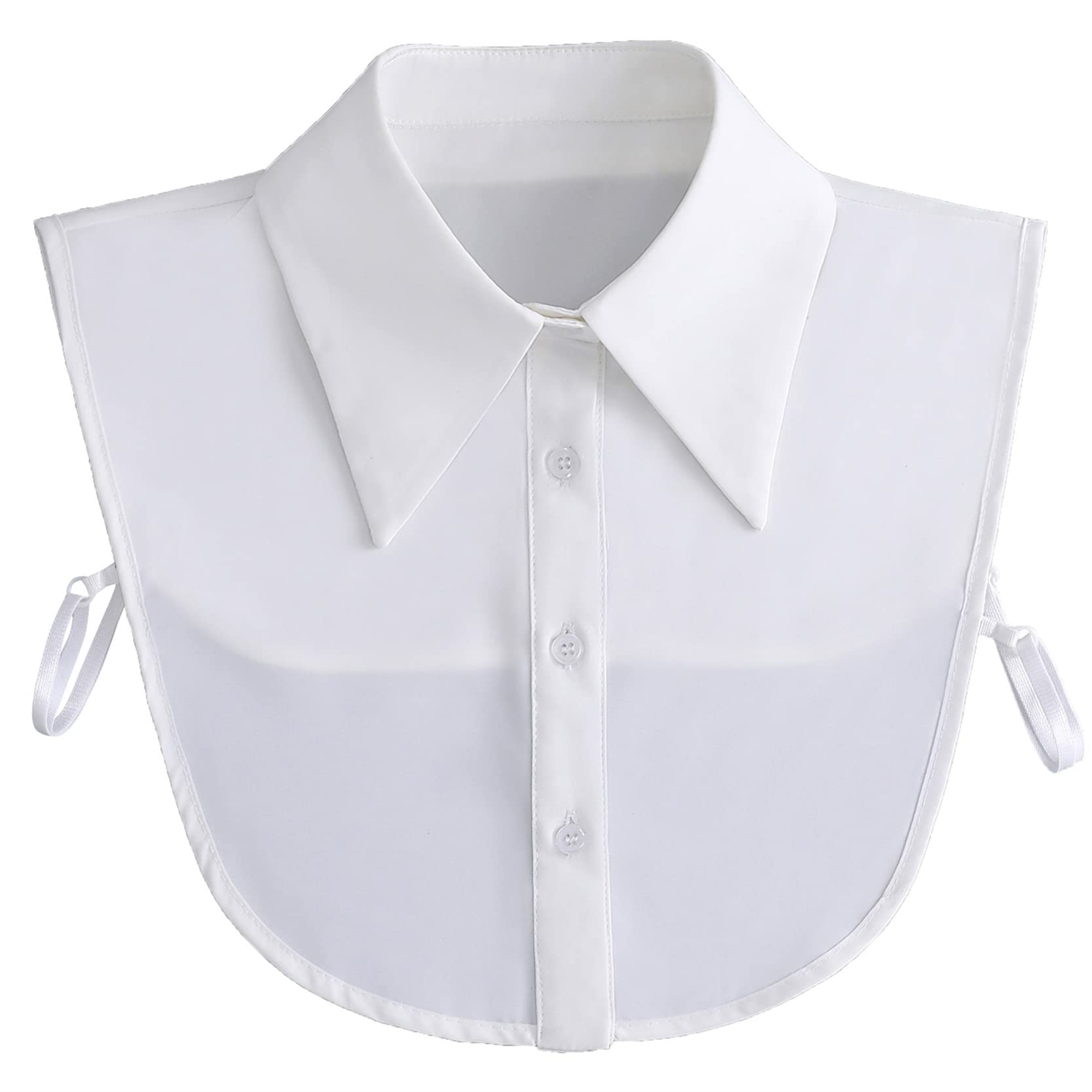 SUZALA Krageneinsatz Abnehmbare Chiffon Hälfte Shirt Bluse E