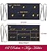 TEXVIDA 7 Pockets Server Aprons with Zipper Pocket (2 Pack) - Commercial Grade Aprons for Women Men - Waiter Waitress Waist Half Apron - Black 24x12