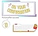 On Your Confirmation Banner, Holy Confirmation Banner Decorations, Bachelorette, Engagement, Bridal Shower, Wedding Anniversary Party Decorations Supplies Gold Silver Glitter