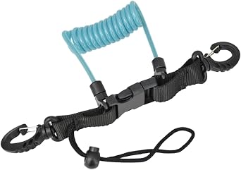Stainless Steel Spring Camera Lanyard with For TPU Sheath and Rotating Quick Connect Buckles for Diving Applications