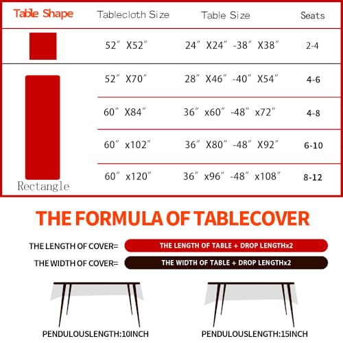 MATIRUG Christmas Table Cloth for Rectangle Tables 52x70 Inch,Spillproof Wrinkle Free Green Snowflake Jacquard Fabric Tablecloth for Xmas Winter Holiday New Year – Image 7