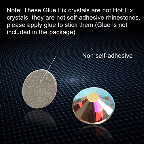 Image of Crystal Flatback Rhinestones Gems for Crafts 2.8mm SS10, DawnLight | Glue Fix, 2880pcs Glass Rhinestones for Crafting, Clothes, Tumblers, Nail Art, Shoes, Bags, Caps & Accessories Decoration
